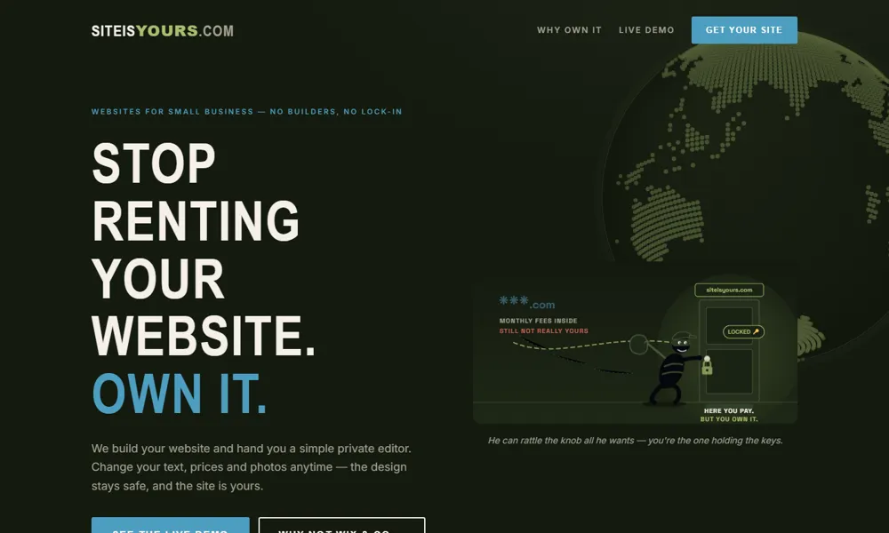 SiteIsYours — Stop renting your website. Own it.